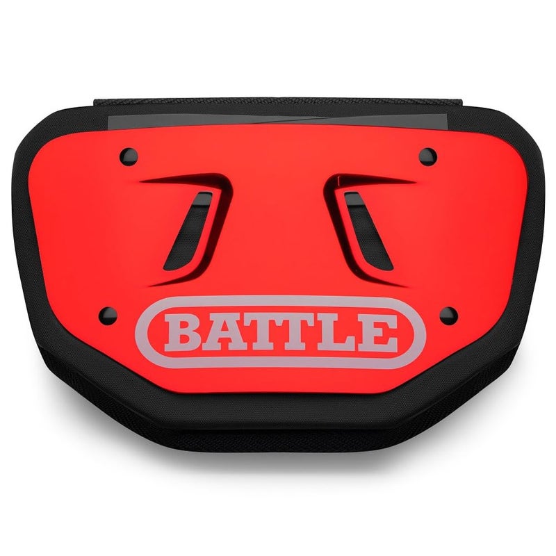 Battle لوحة ظهر كرة القدم من باتل سبورتس كروم - واقي ظهر صلب مع رغوة مخصصة للحماية من الصدمات العالية - للشباب، أحمر/أبيض كروم - Image 2